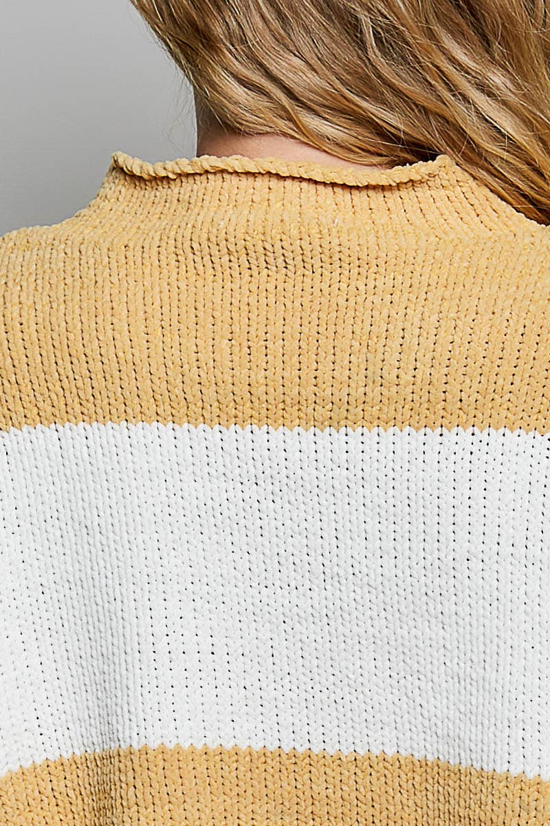 POL Mustard Yellow Chenille Sweater