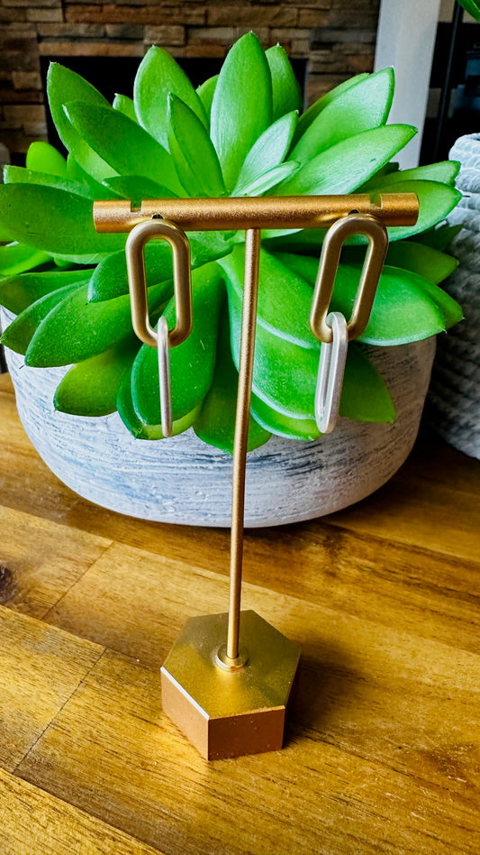 Cable Link Drop Earrings