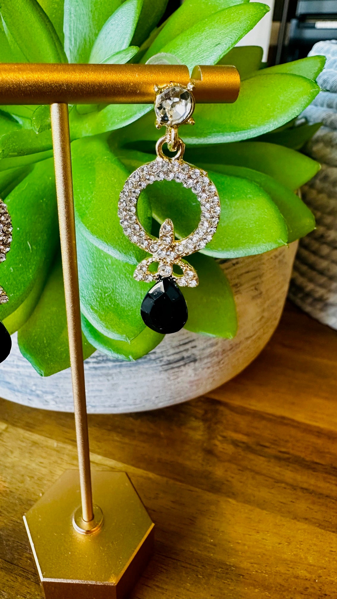 Black Halo Earrings