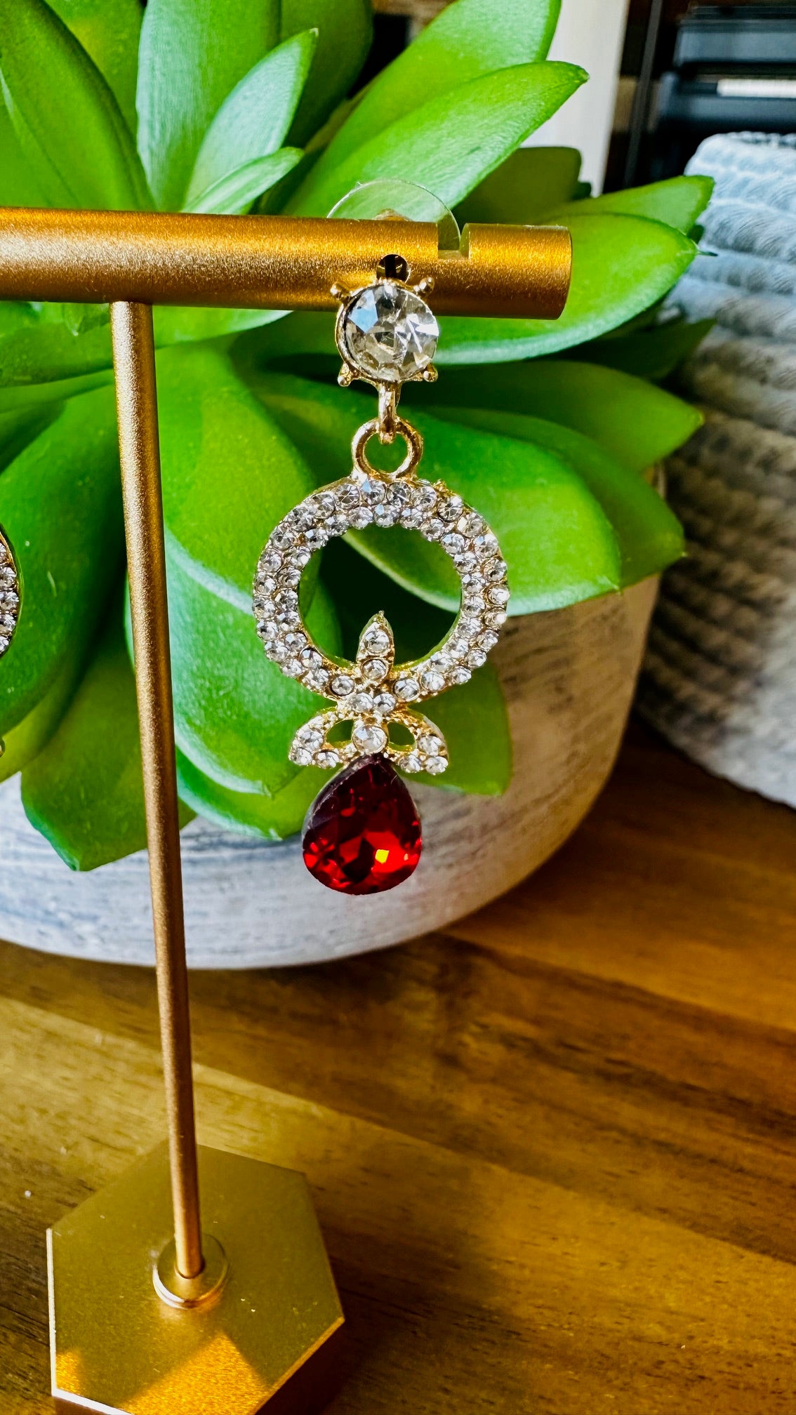 Red Halo Earrings