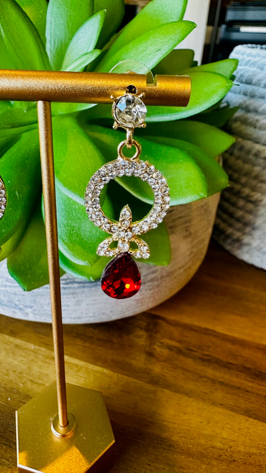 Red Halo Earrings