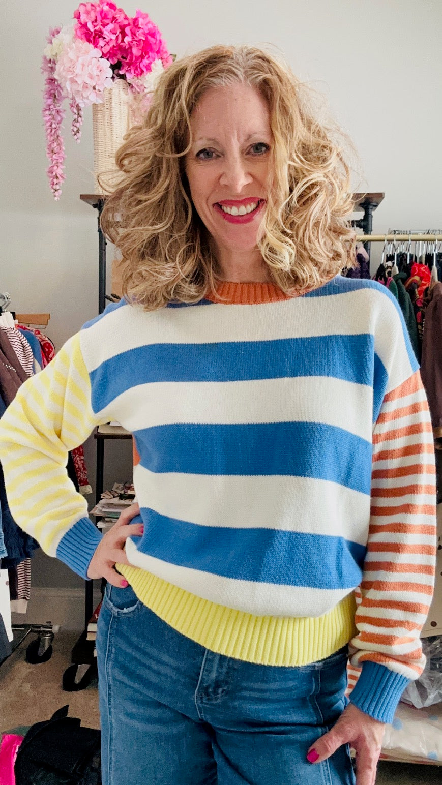 In February Color Block Sweater