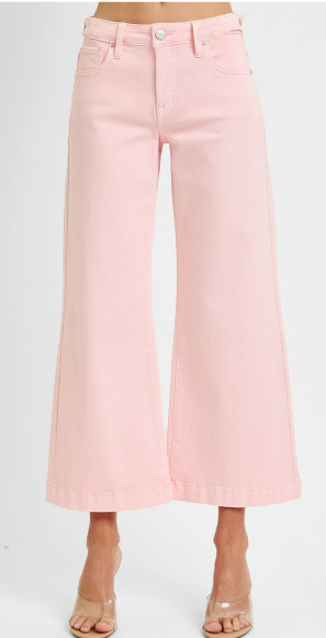 Risen Pink Tummy Control Jeans