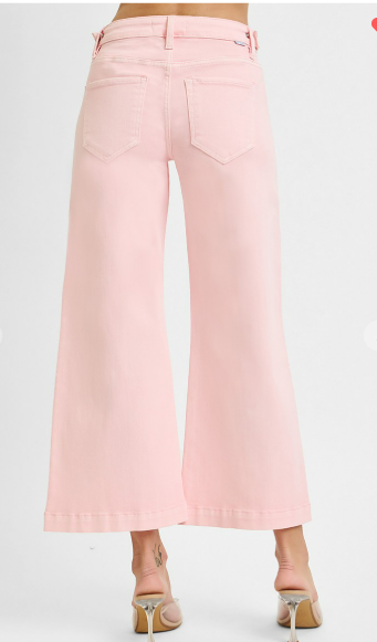 Risen Pink Tummy Control Jeans