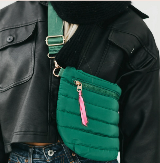 Emerald Green Jolie Puffer Bum Bag