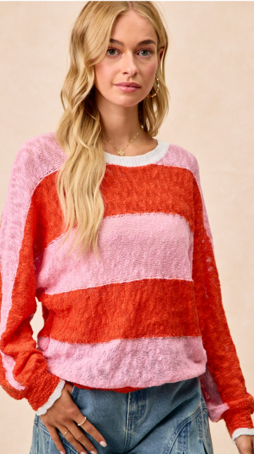 Bibi Stripe Knit Top