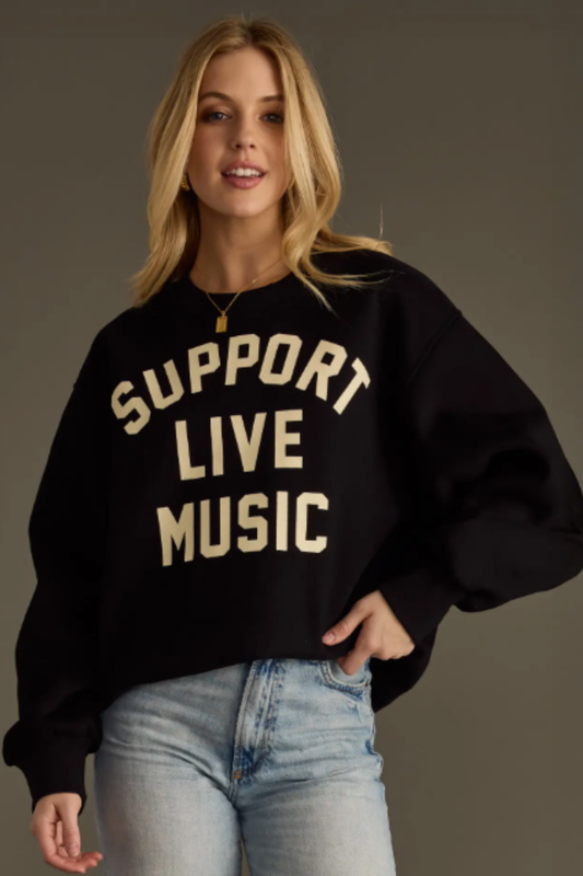 Support Live Music Sweatshirt Top