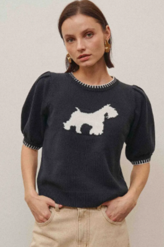Able Black and White Dog Sweater