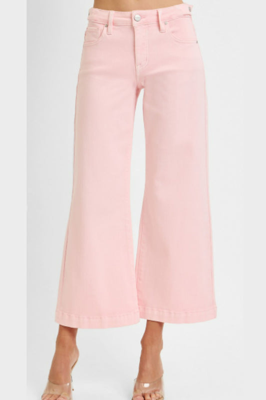 Risen Pink Tummy Control Jeans