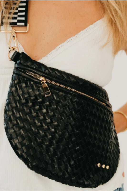 Black Westlyn Woven Bum Bag