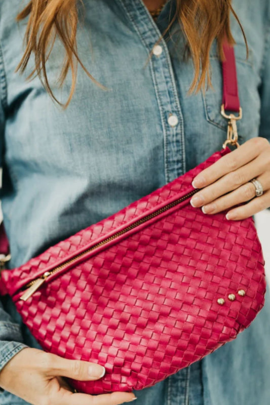 Fuchsia Westlyn Woven Bum Bag