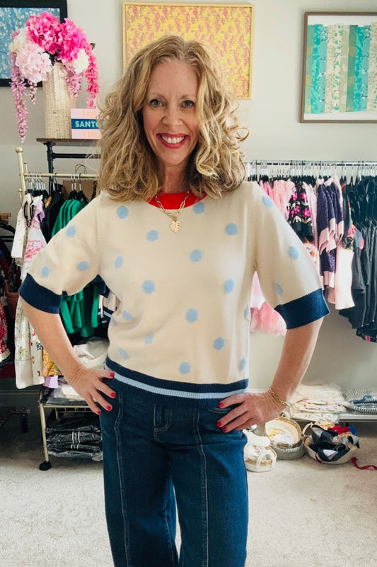 THML Print Detail Sweater Top