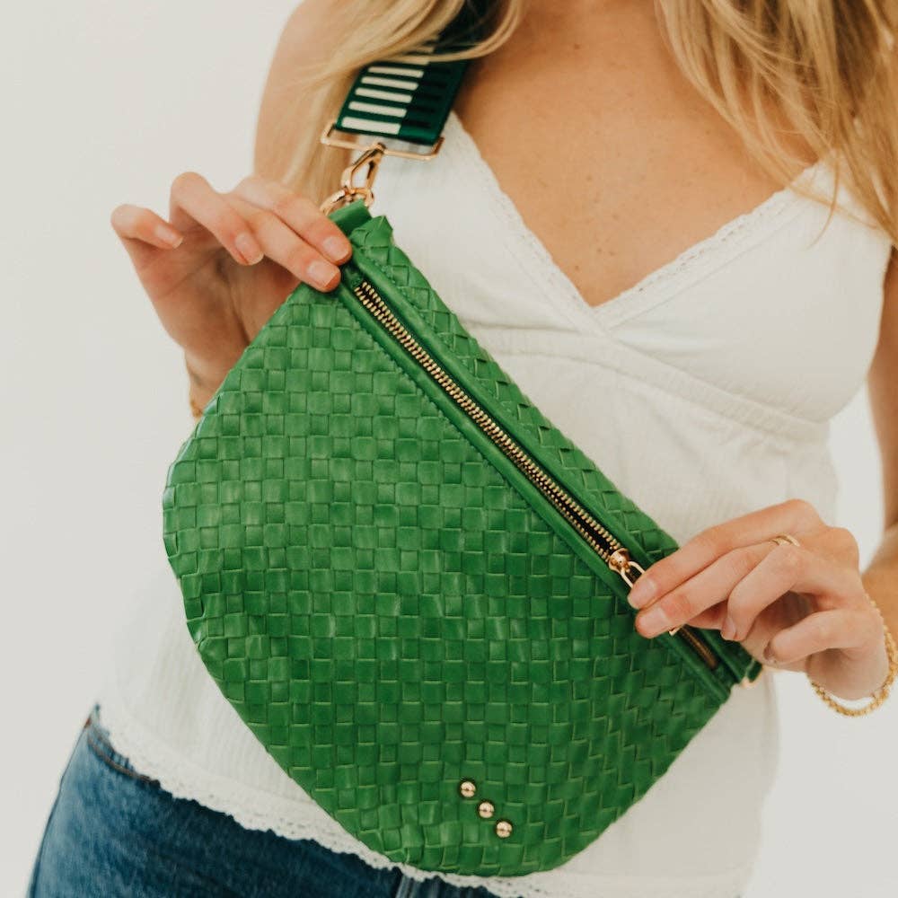 Emerald Green Westlyn Woven Bum Bag
