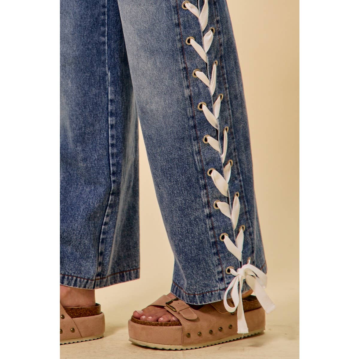 So Me Side Lace Detail Jeans