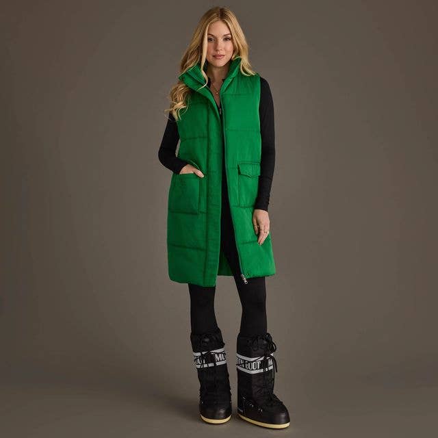 Kelly Green Long Vest