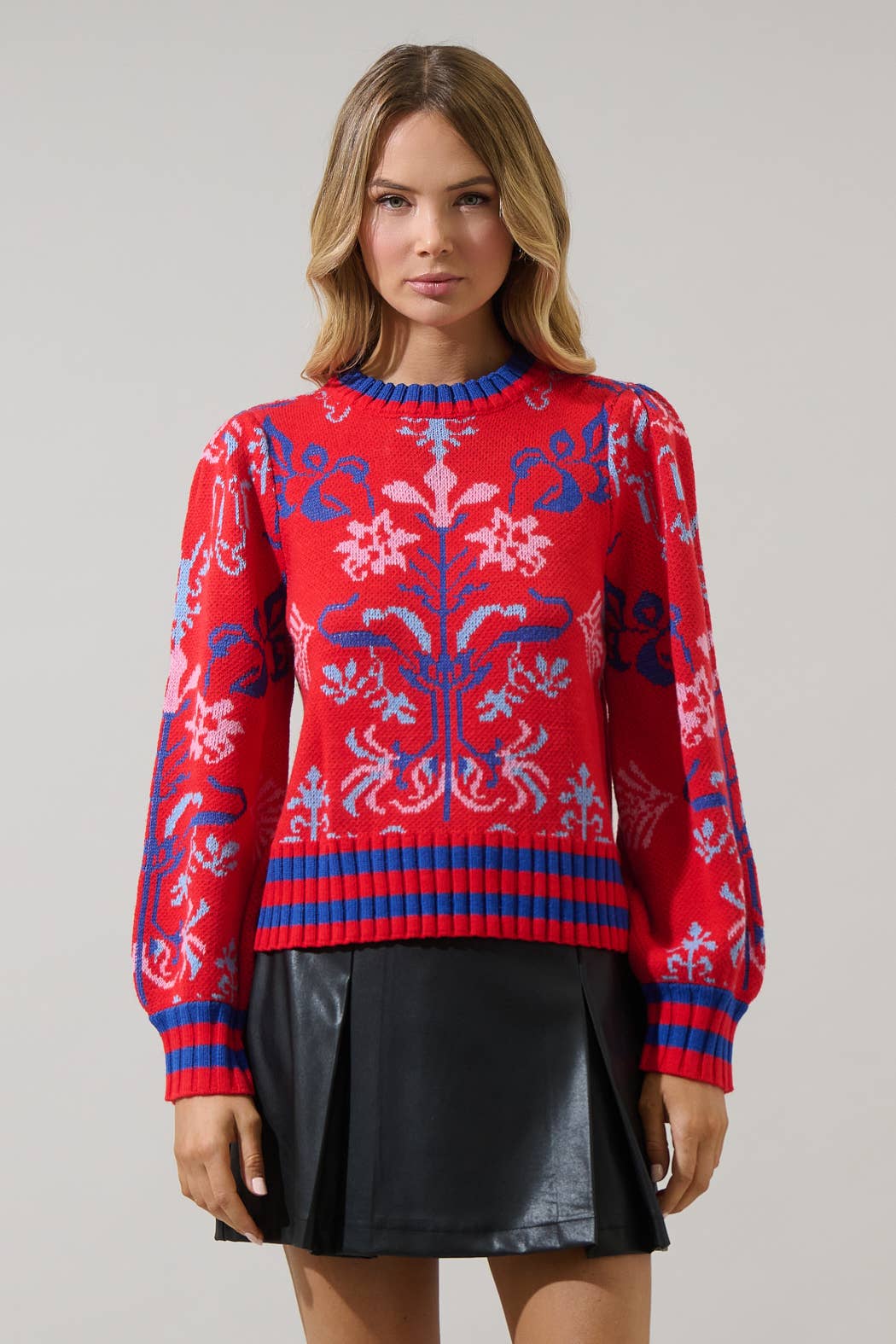 Sugarlips Red Long Sleeve Sweater