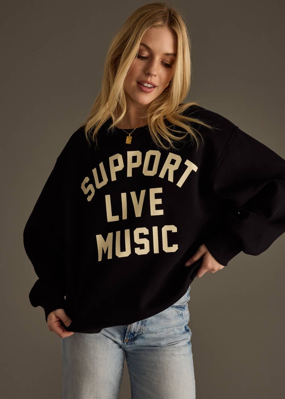 Support Live Music Sweatshirt Top