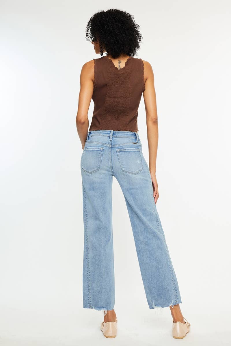 Kancan Mid Rise Straight Jeans