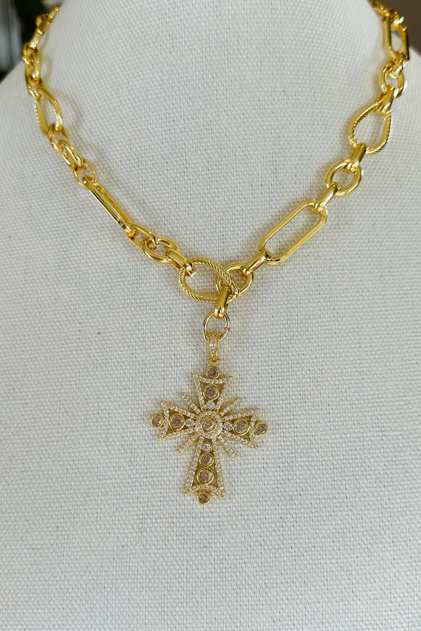 Limited Edition Ali Madi Glistening Cross Necklace