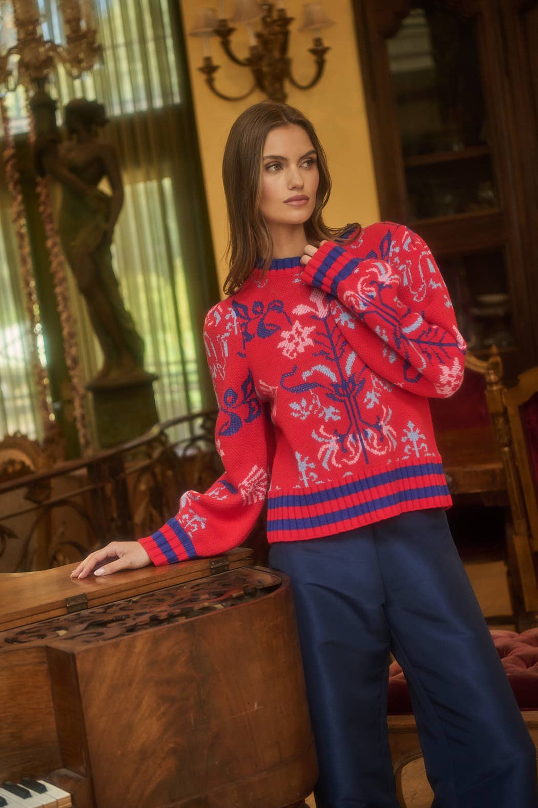 Sugarlips Red Long Sleeve Sweater