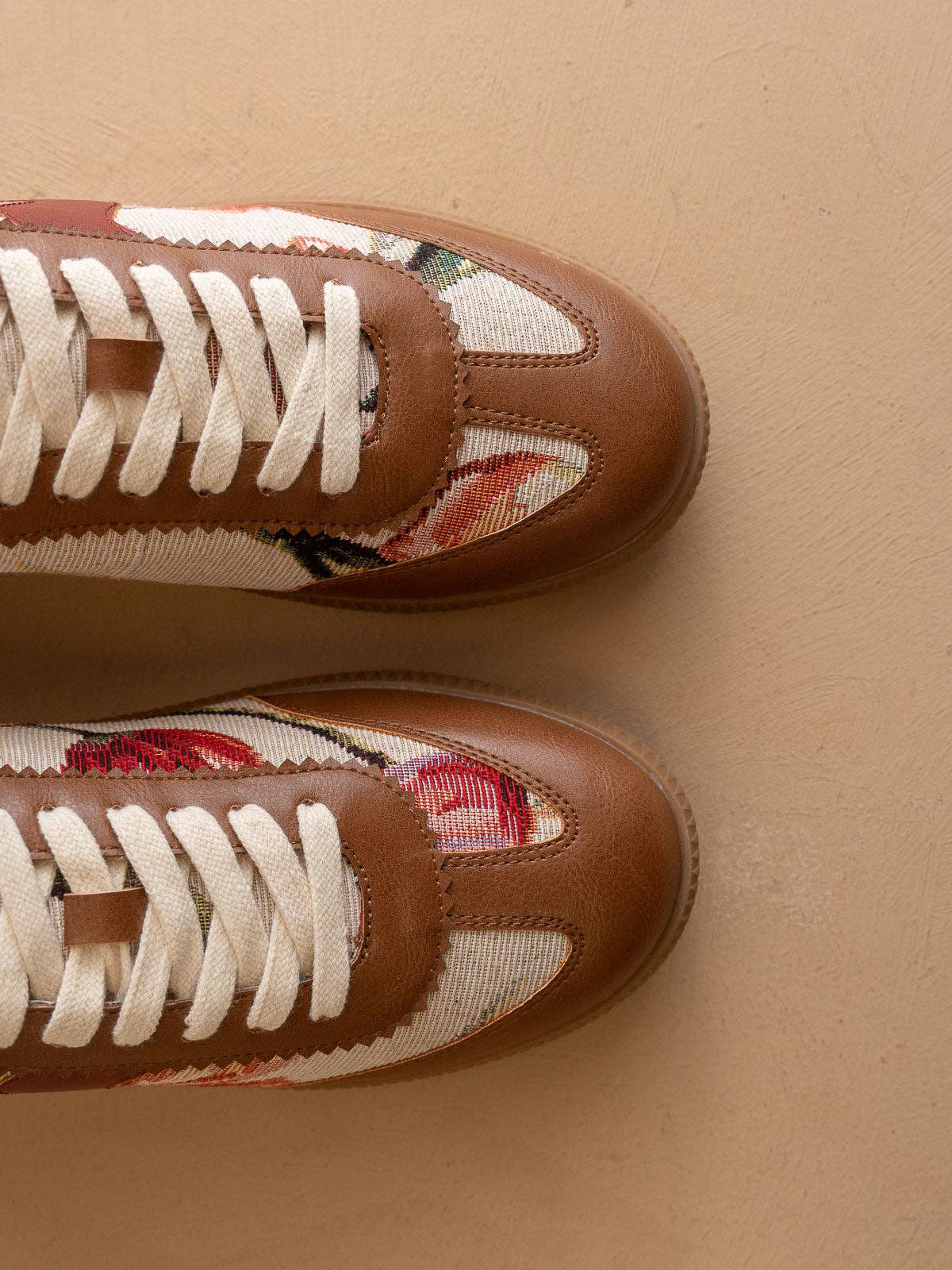 The Kyla Beige Tulip Classic Low Top Fall Sneakers