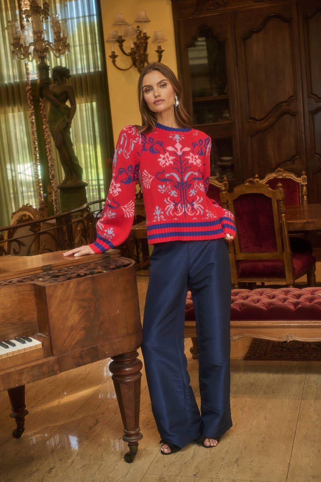 Sugarlips Red Long Sleeve Sweater