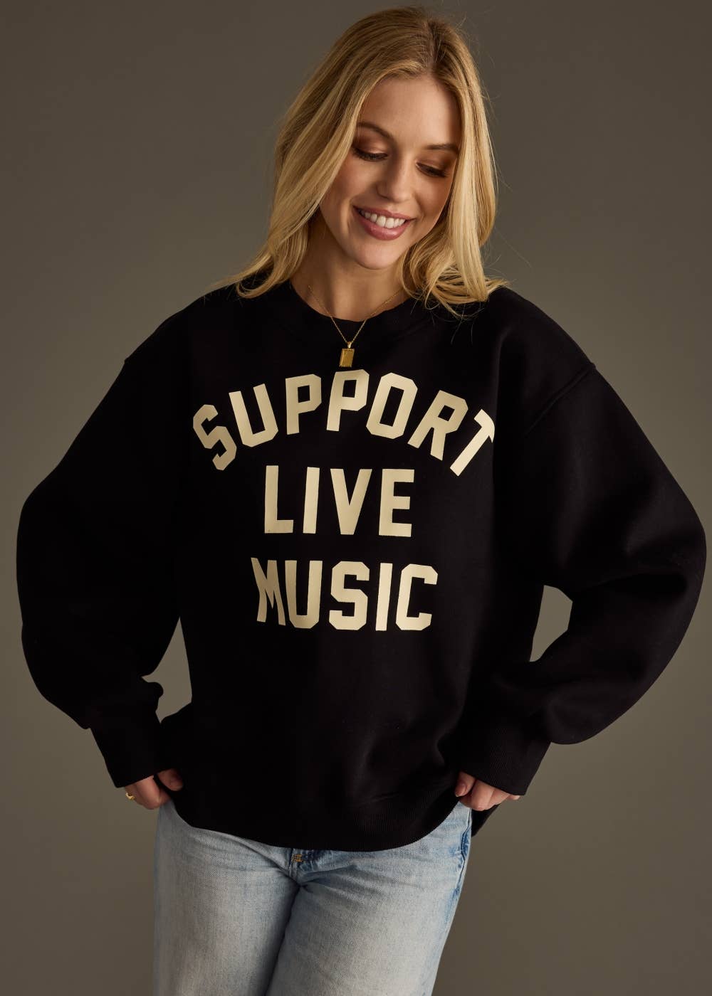 Support Live Music Sweatshirt Top