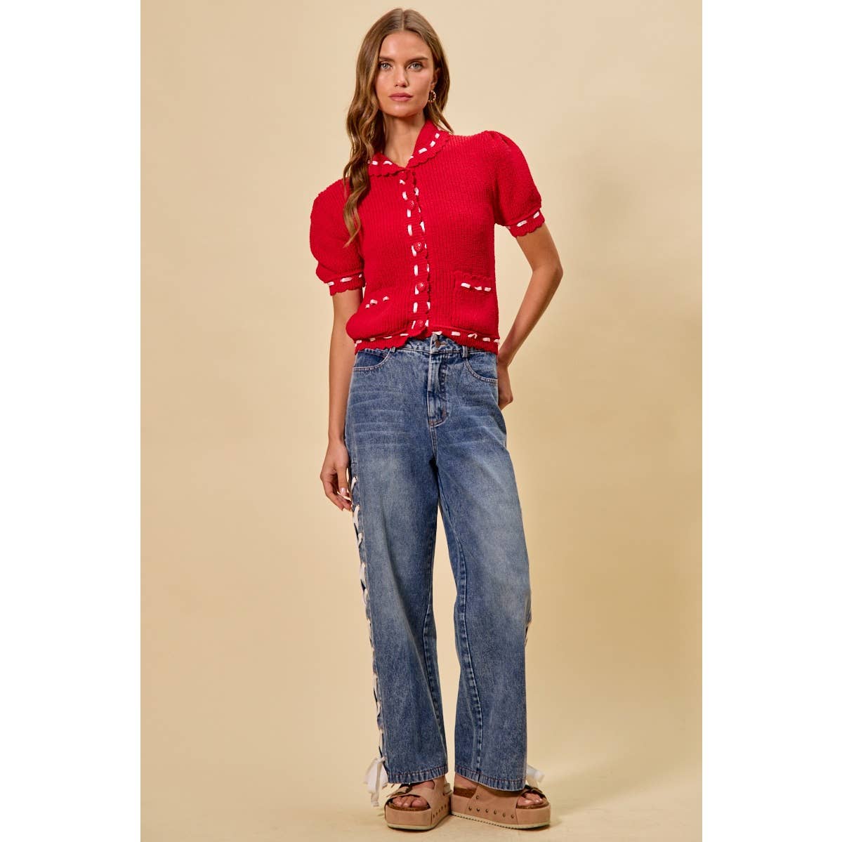 So Me Side Lace Detail Jeans