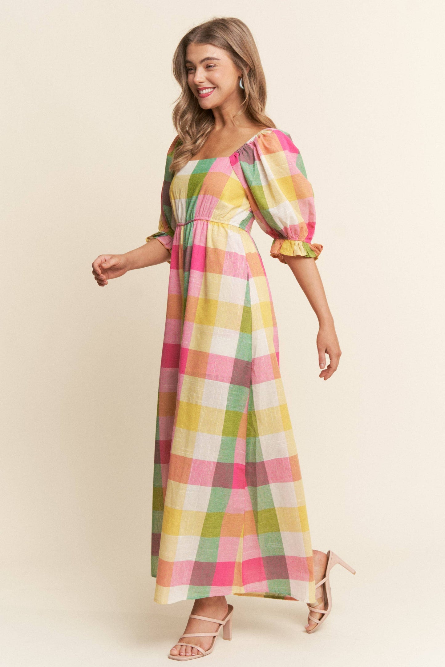 Checkered Wide Leg Jumpsuit