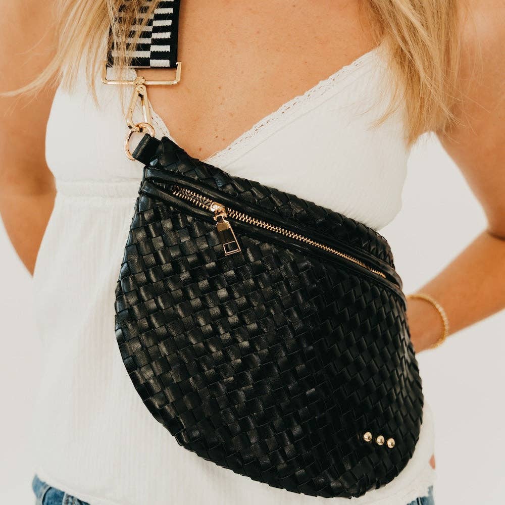 Black Westlyn Woven Bum Bag