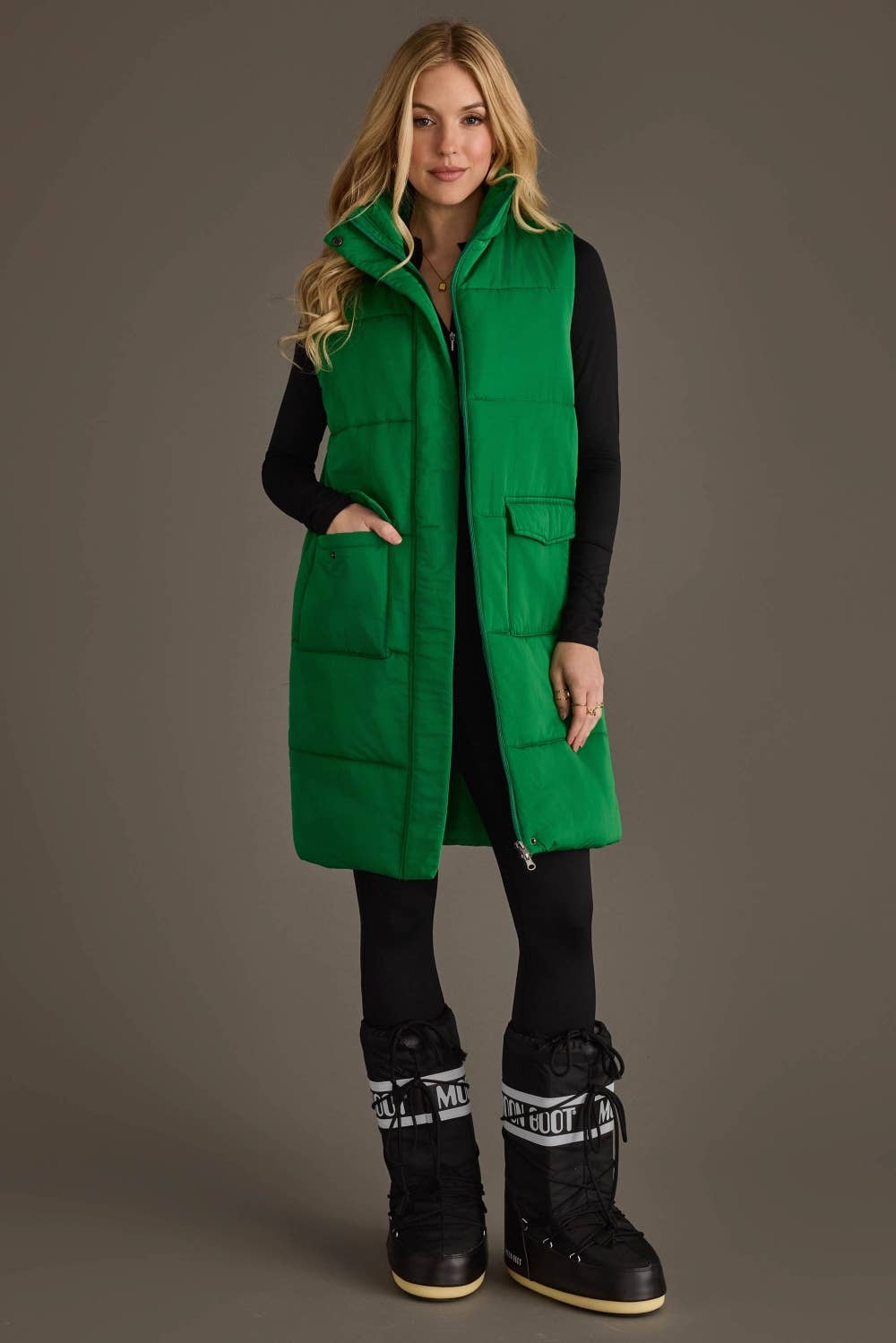 Kelly Green Long Vest