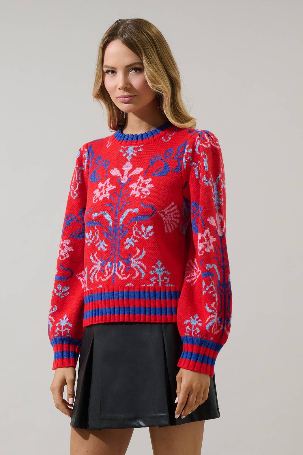 Sugarlips Red Long Sleeve Sweater