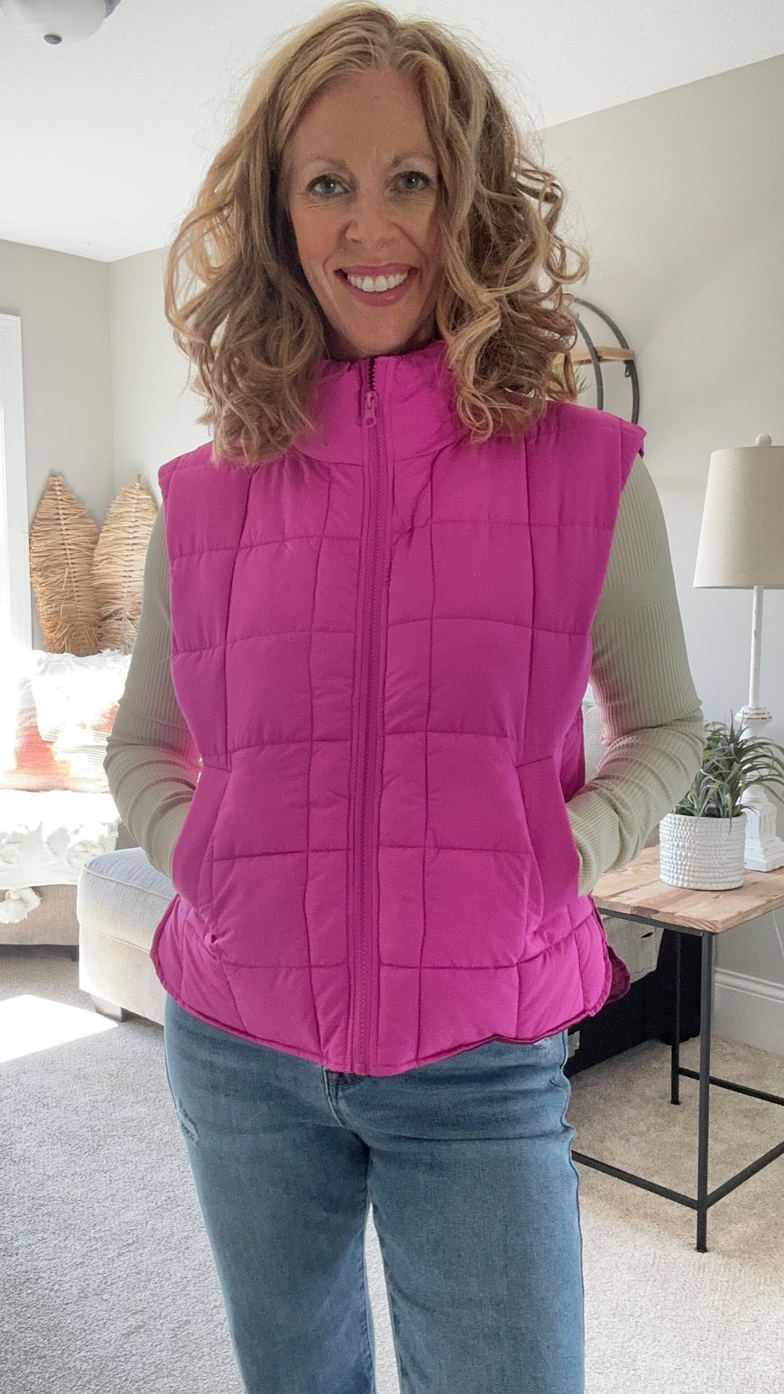 Pink Puffer Vest