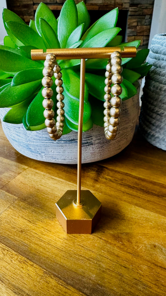 Matte Gold Ball Earrings