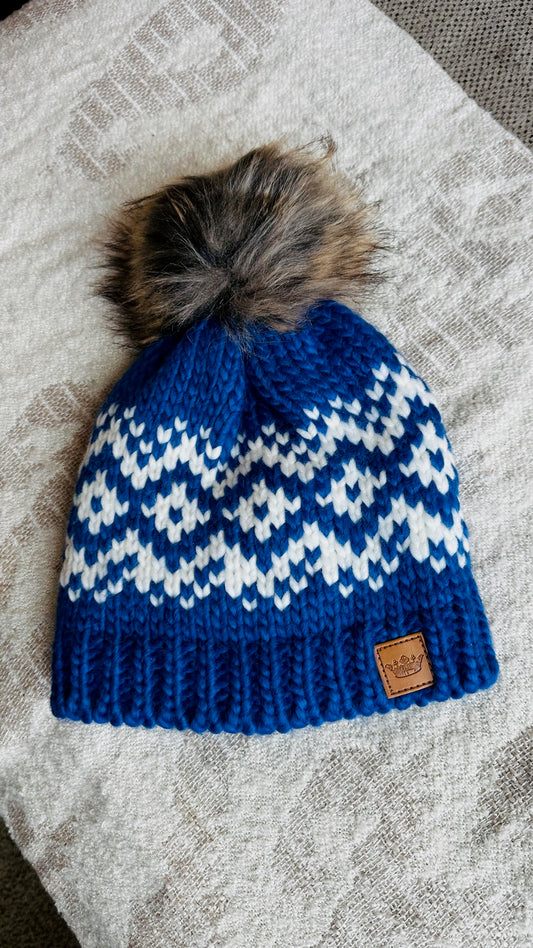 Blue Flannel Lined Hat