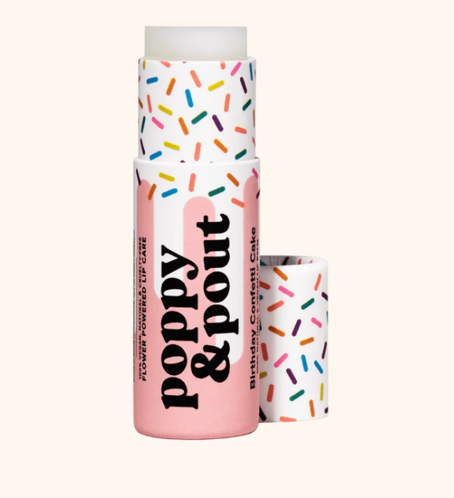 Pink Poppy & Pout Birthday Confetti Cake Lip Balm