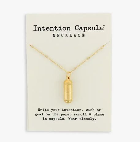Intention Capsule Gold Necklace