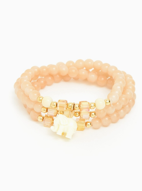 Champagne Elephant Stretch Bracelet