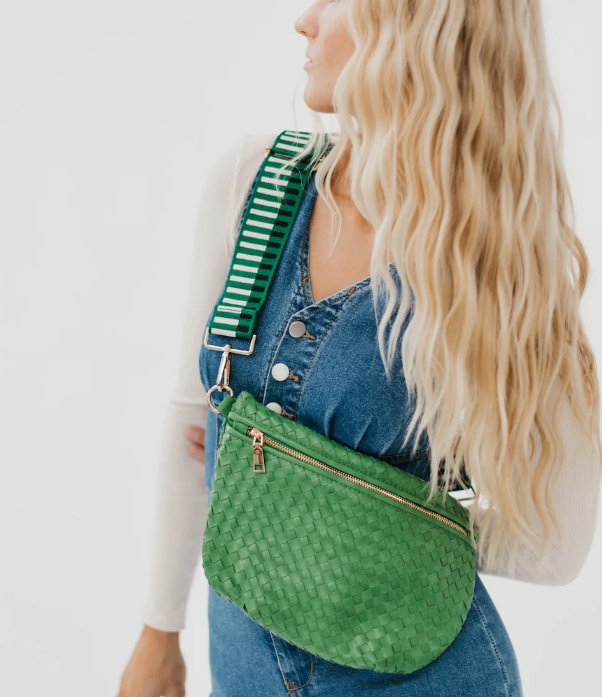 Westlyn Emerald Green Woven Bum Bag