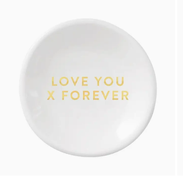 Love You Forever Ceramic Dish & Earrings Set