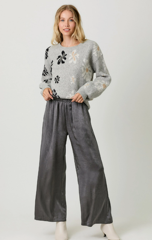 Mystree Floral Pullover Sweater