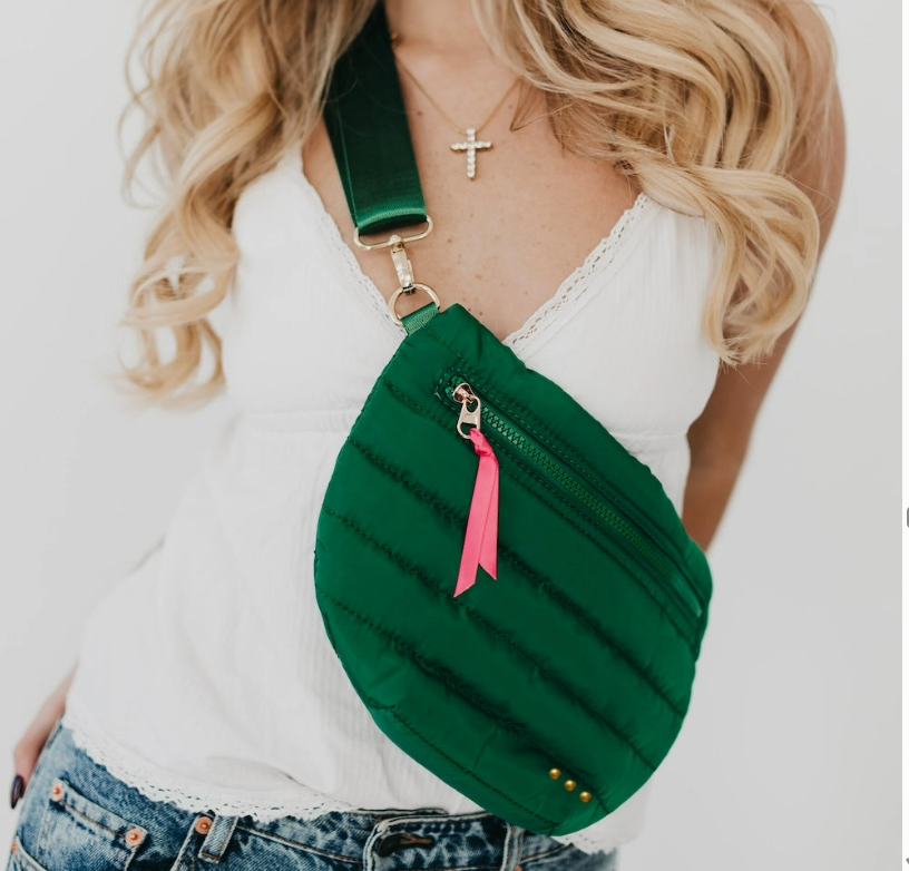 Emerald Green Jolie Puffer Bum Bag
