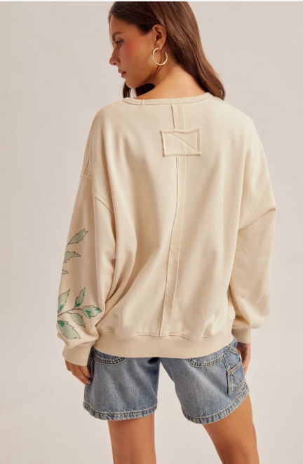 Hem & Thread Botanic Garden Print Sweatshirt
