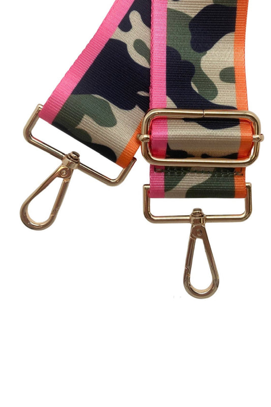 Camouflage and Stripe Purse Guitar Strap