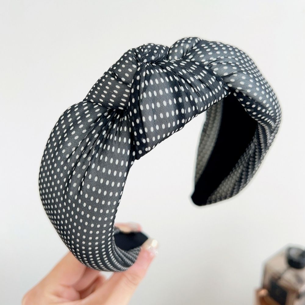 Black and White Polka Dot Headband