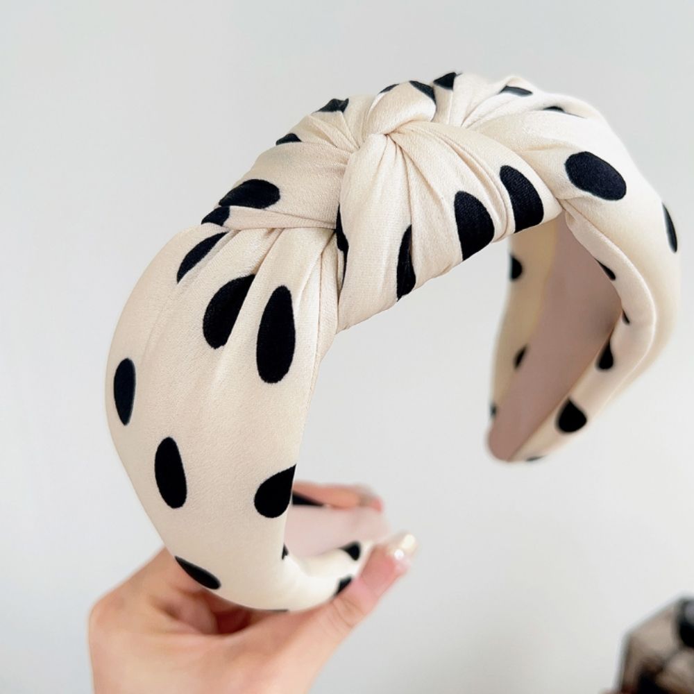White Polka Dot Headband