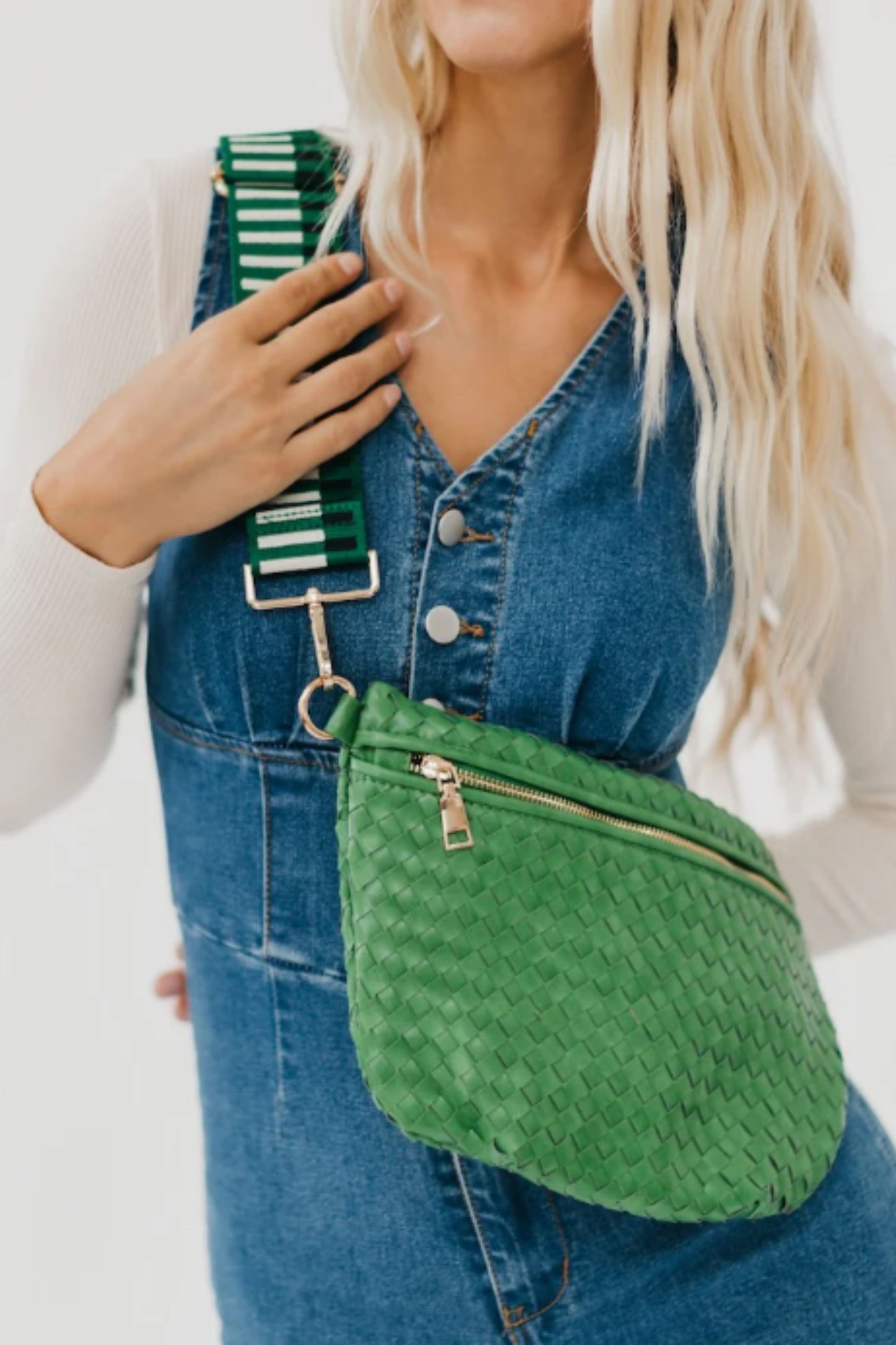 Westlyn Emerald Green Woven Bum Bag