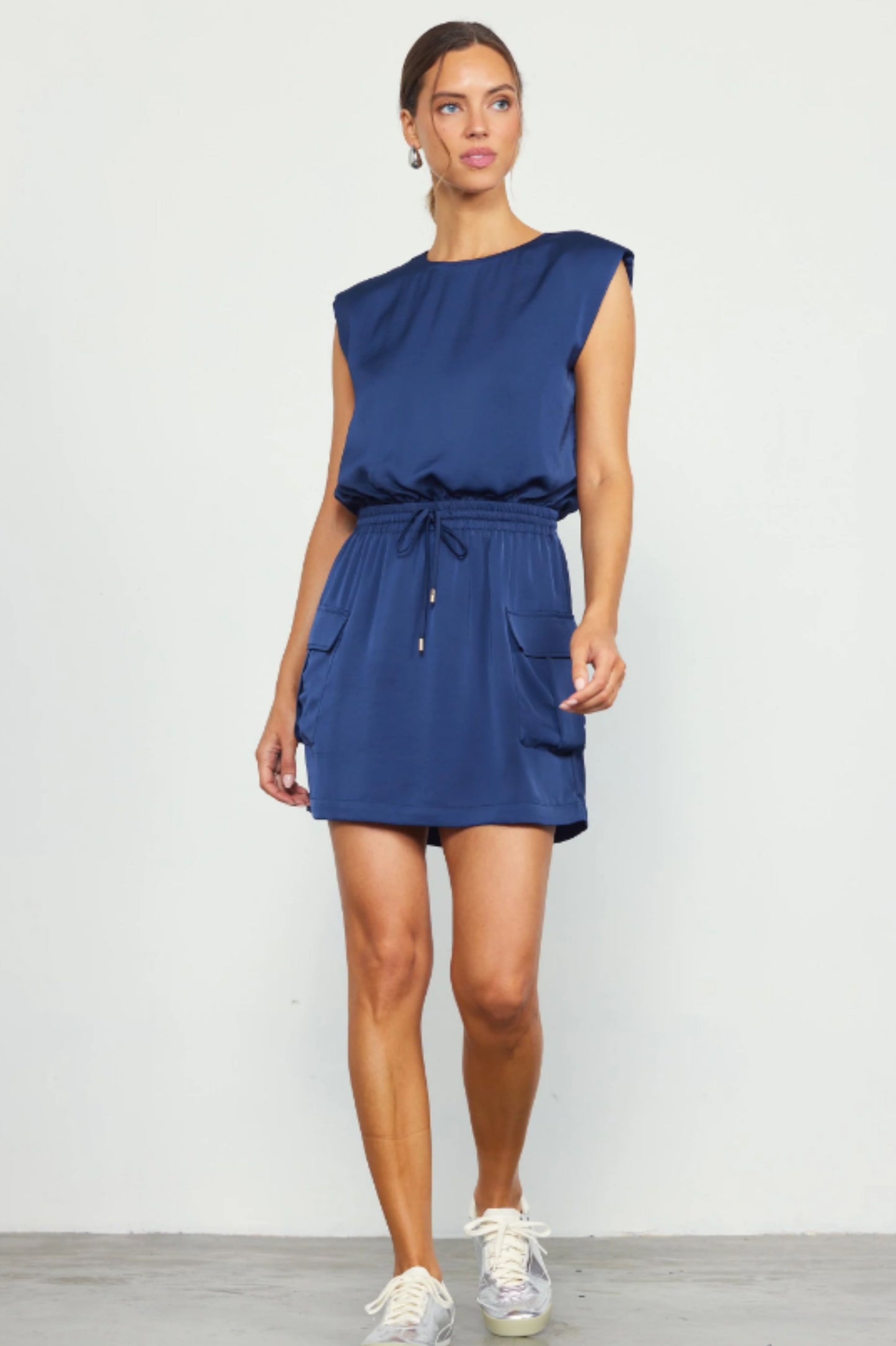 Skies Are Blue Utility Sleeveless Dress