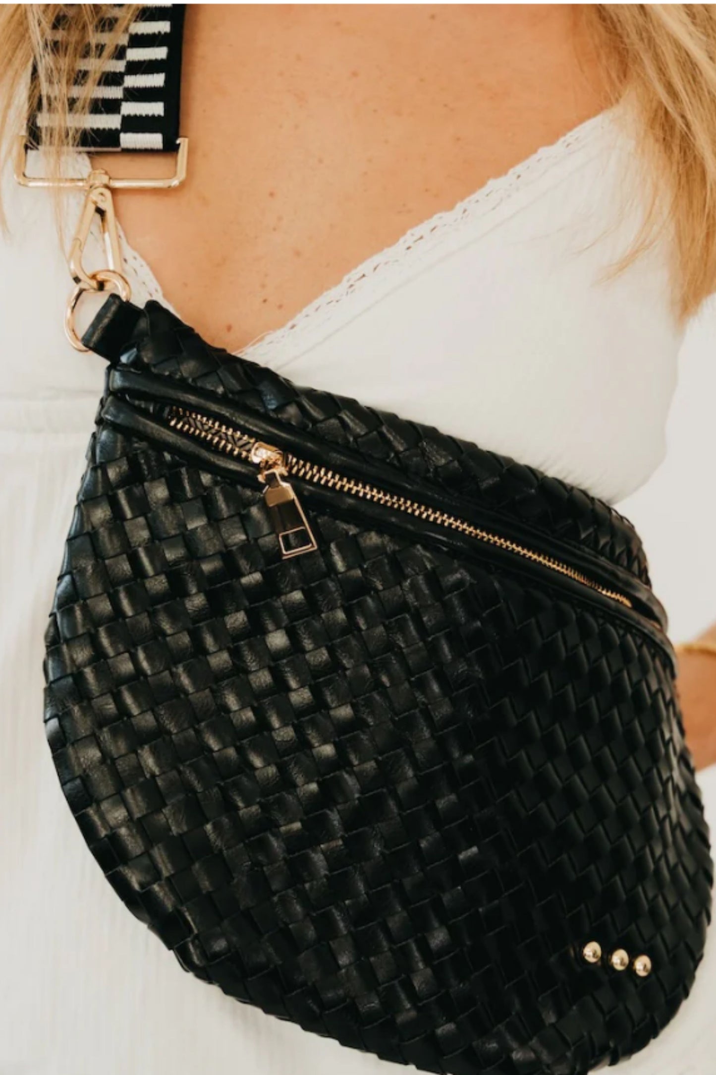 Black Westlyn Woven Bum Bag