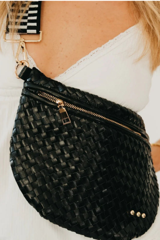 Black Westlyn Woven Bum Bag
